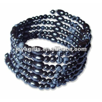 Magnetic Snow Beaded wrap Bracelets & Necklace 36"